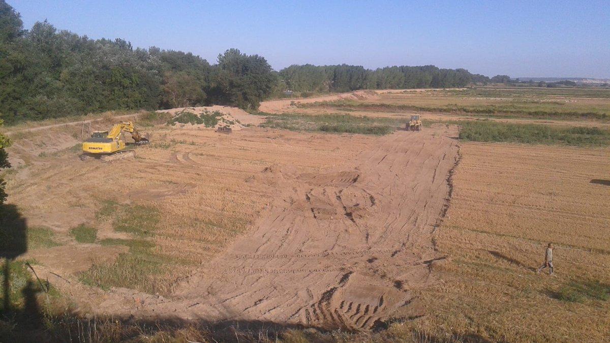 La CHE comienza el retranqueo de una mota de defensa del Ebro en Alfaro