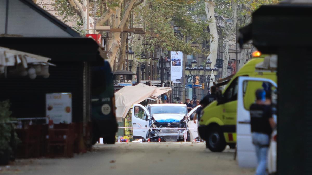 Furgoneta del atentado de la Rambla