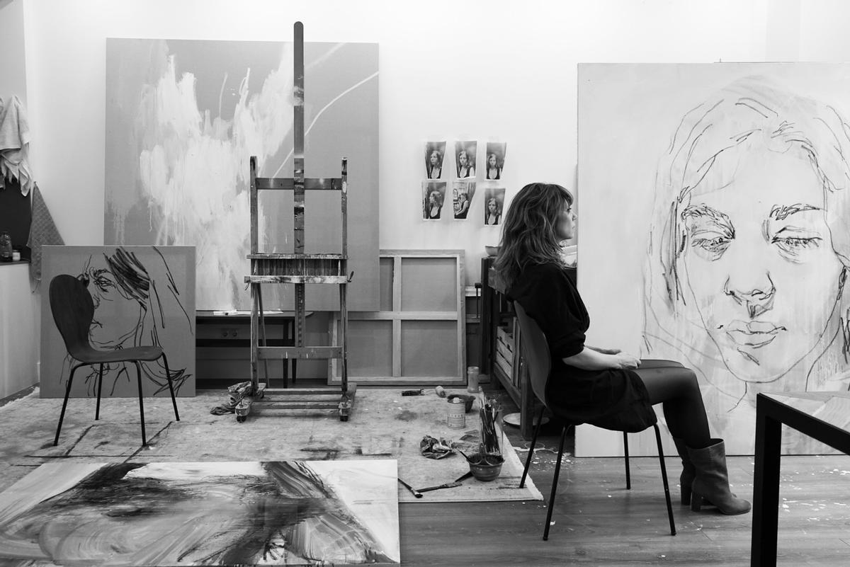 Paula Bonet, en su estudio