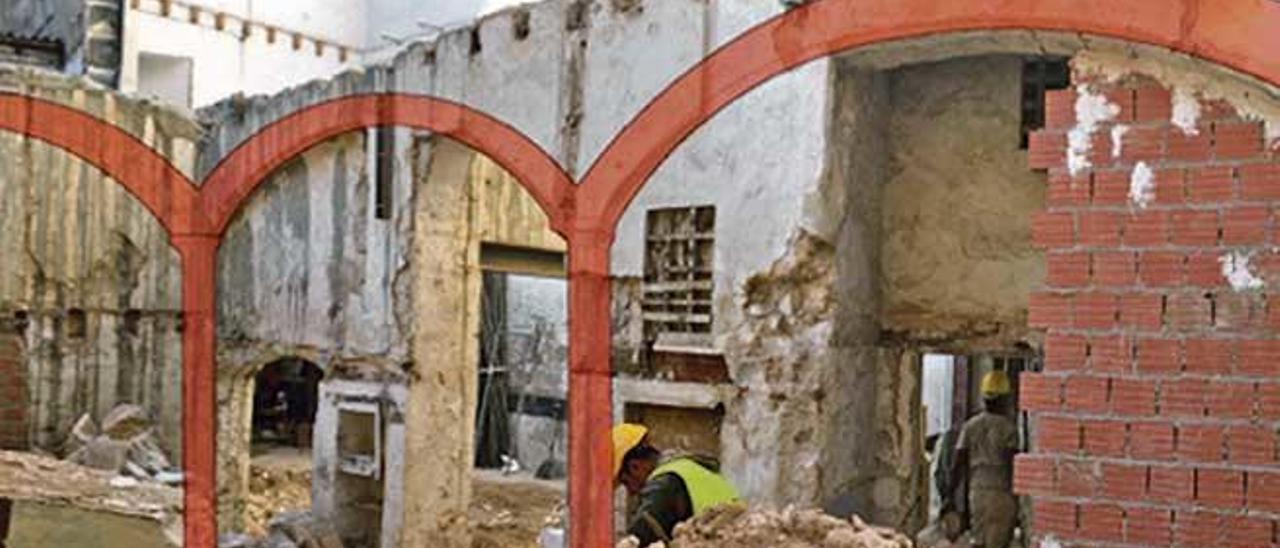 Hallan seis arcos del mercado medieval de aceite en el edificio de Sant Esperit