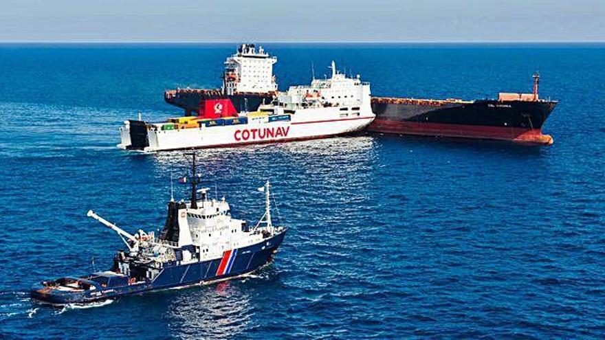 La col·lisió dels dos vaixells el mes d&#039;octubre en aigües del Mediterrani.