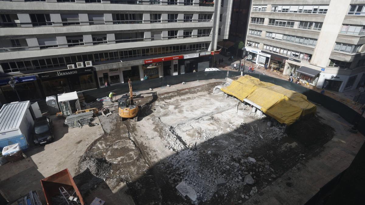 El avance de las obras de la plaza de Longoria Carbajal.