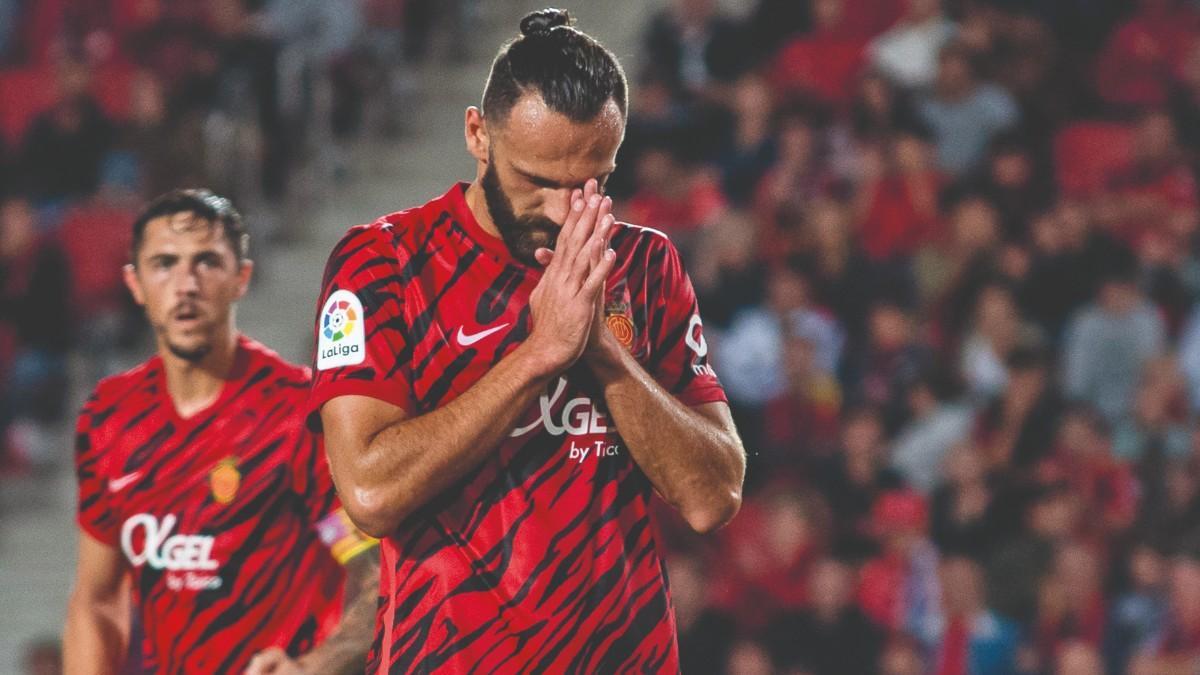 Muriqi, con la camiseta del Mallorca