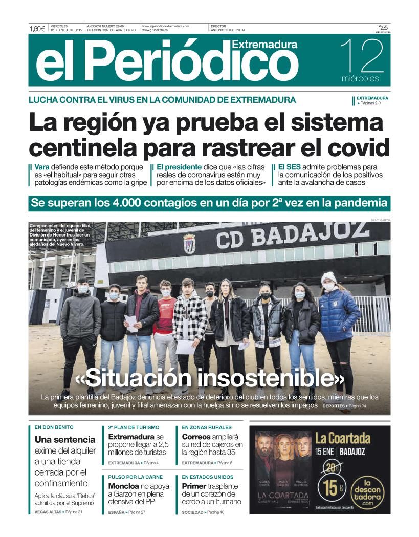 Consulta la portada correspondiente al día 12 de enero del 2022