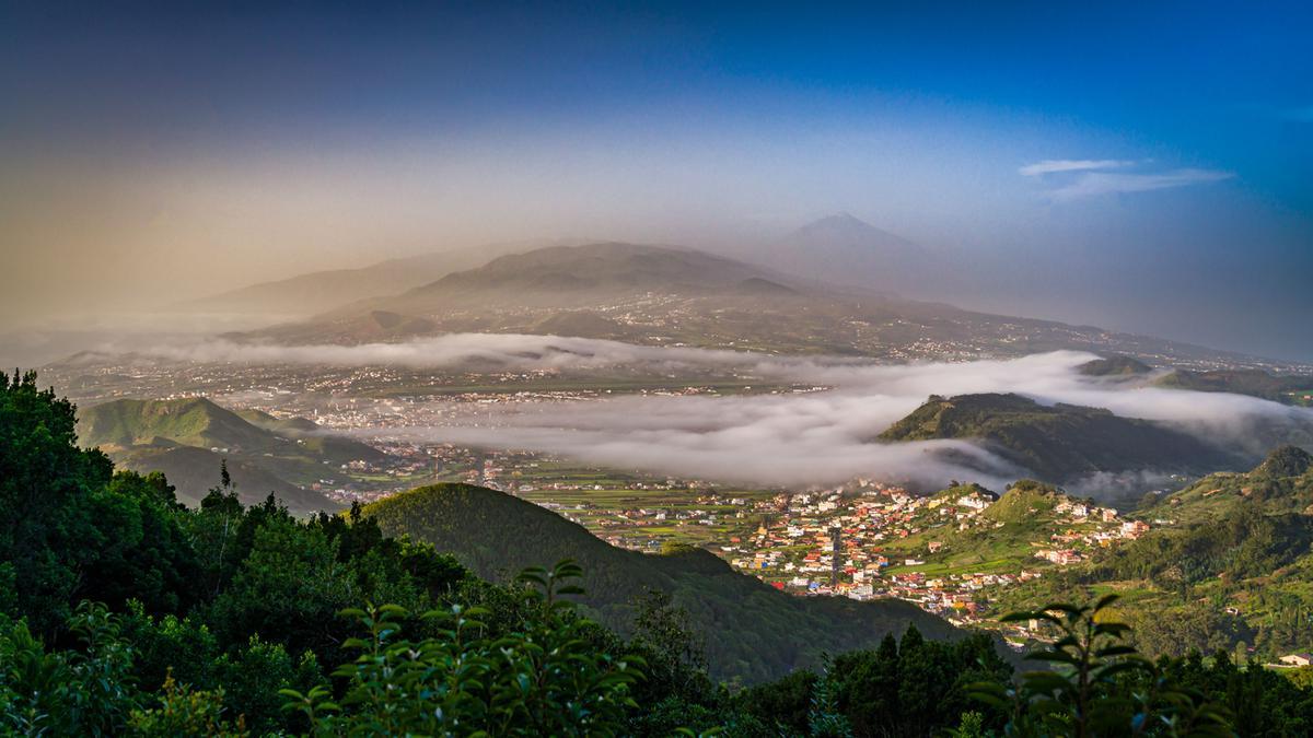 Vista aérea del parque rural de Anaga. Tenerife, Islas Canarias