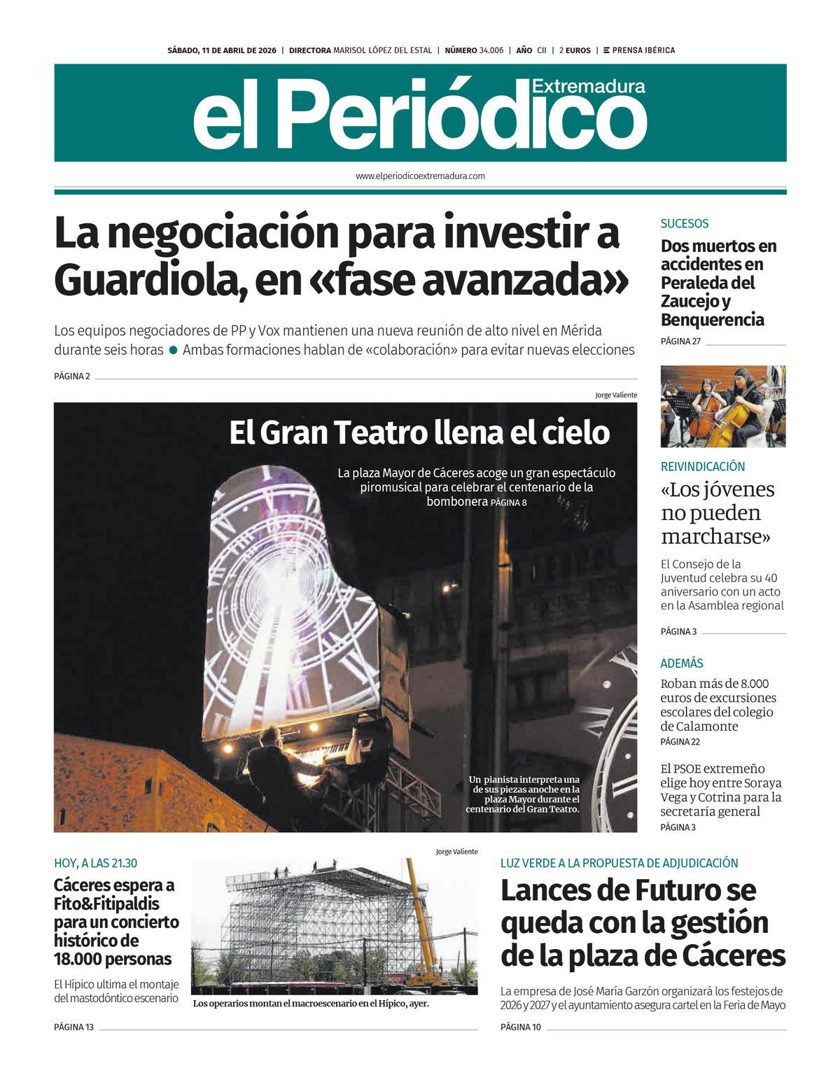 Consulta la portada correspondiente al día 11 de abril de 2026