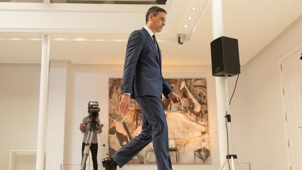 El presidente del Gobierno, Pedro Sánchez, en la Moncloa.