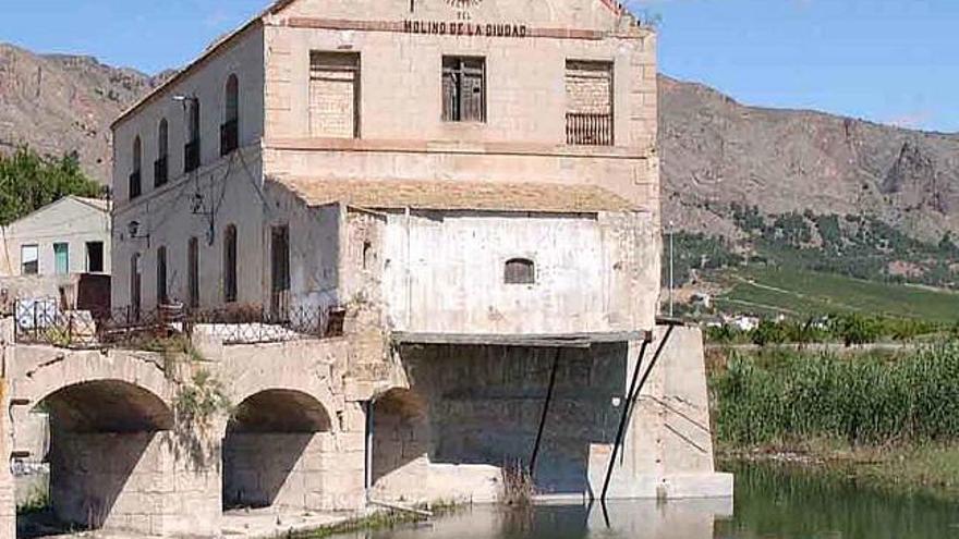 Aspecto de Molino de la Ciudad, aguas arriba del casco urbano de Orihuela, junto al río Segura