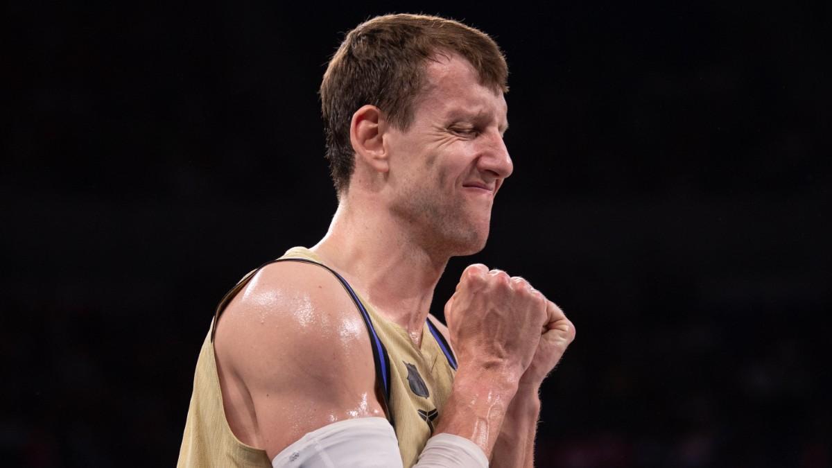 Jan Vesely, en un partido con el Barça