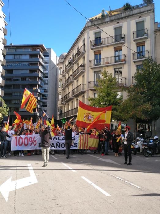 Concentració a Girona en favor de la unitat d'Espanya