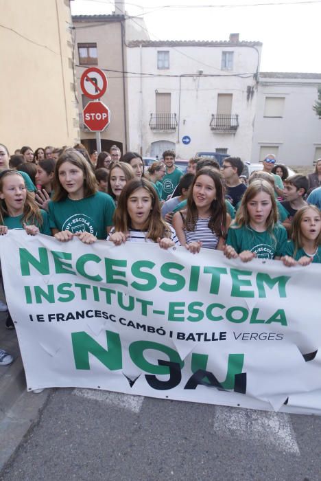 Protesta a Verges per reclamar el nou institut-escola