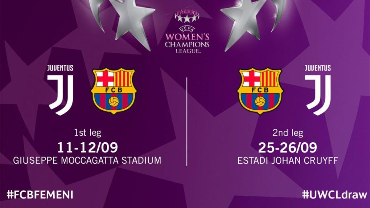 Barça y Juventus se verán las caras en la UWCL