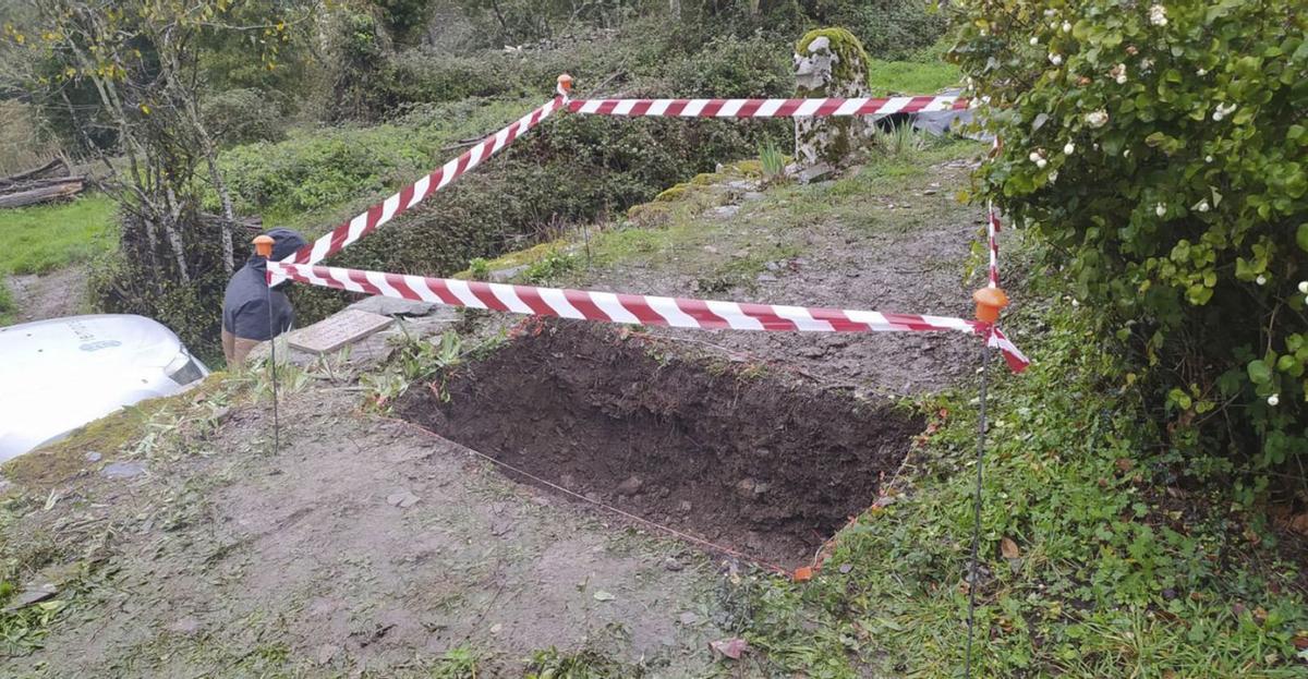 La parte de la fosa donde hallaron restos óseos, que podrían ser los de Anunciación. |   // FDV