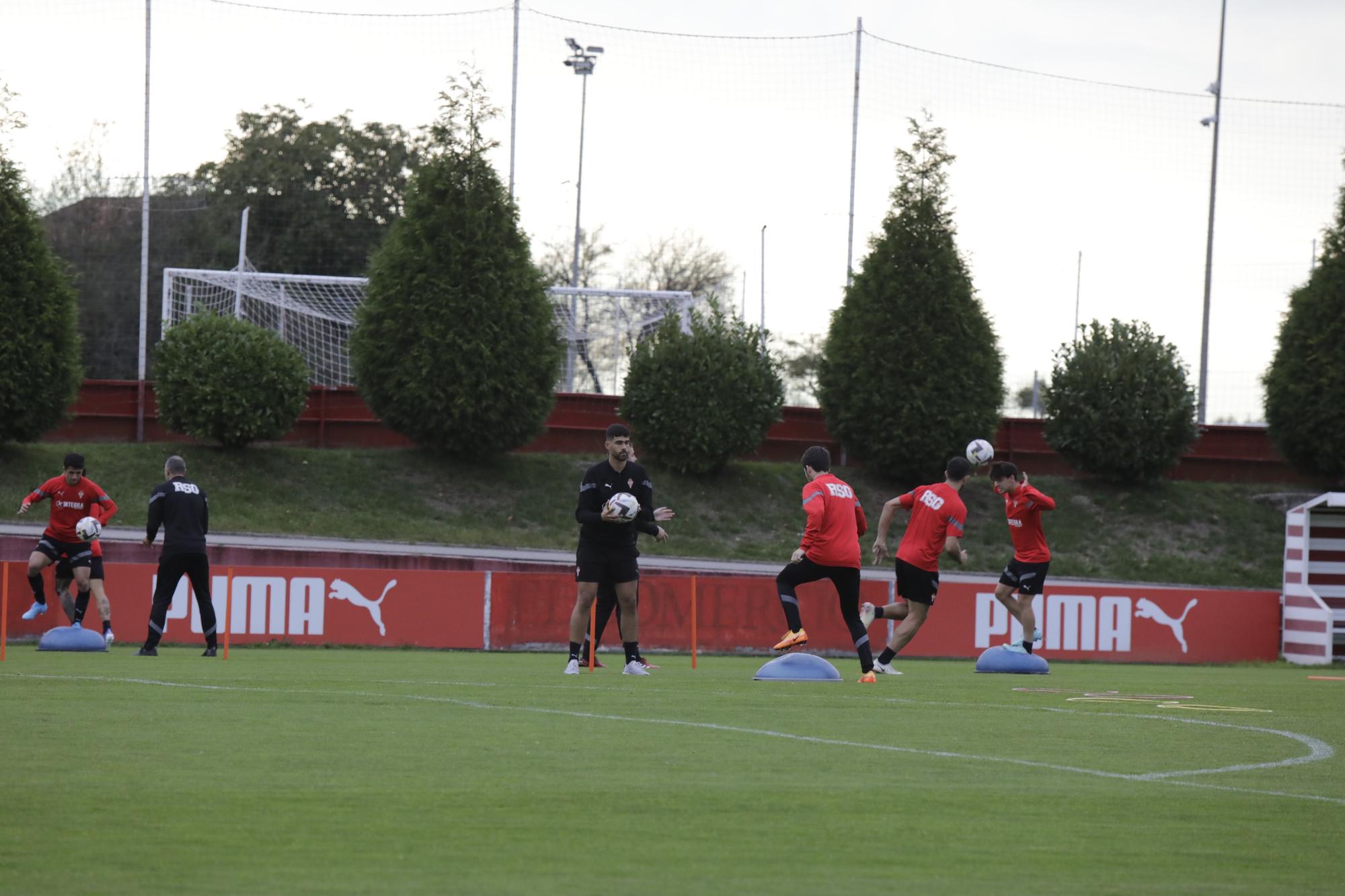 En imágenes: Entrenamiento del Sporting en Mareo