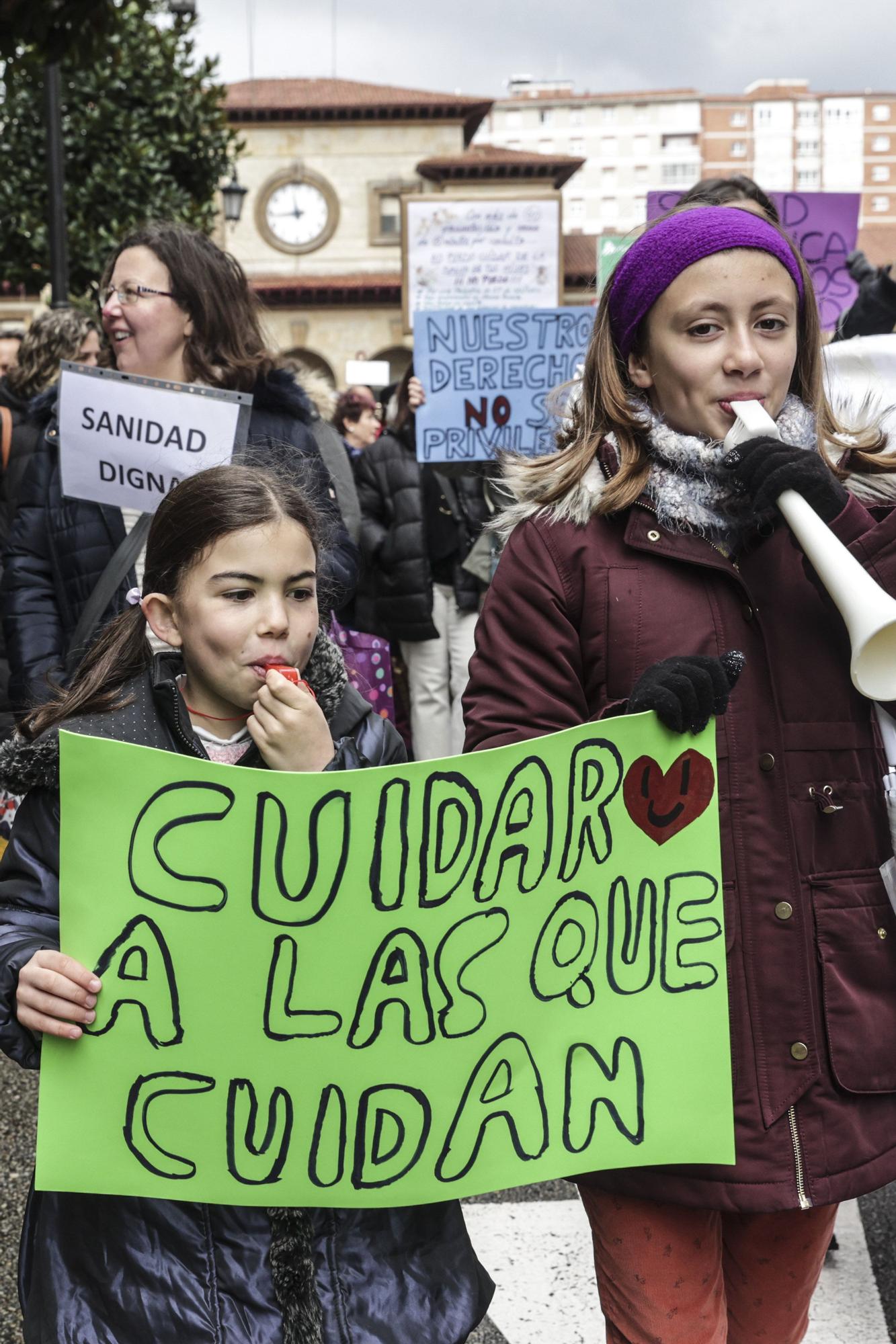 Manifestación de sanitarios en Oviedo