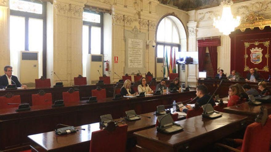 El salón de plenos del Ayuntamiento, durante la comisión de investigación.