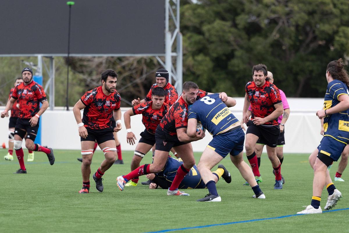 Imagen del encuentro entre el Ibiza Rugby Club y el T.R.U.C.