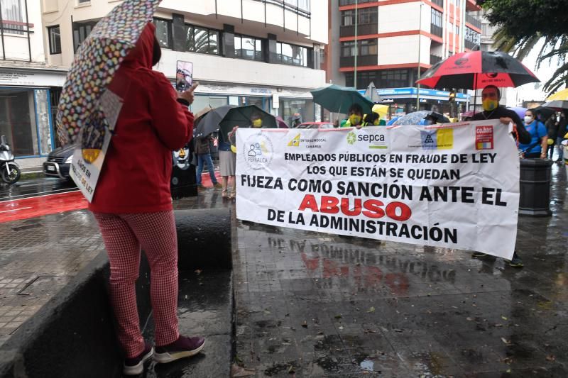 Los interinos siguen con las protestas