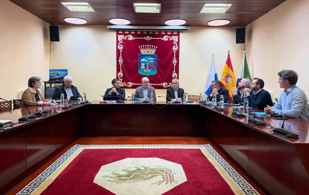 Un momento de la reunión celebrada en el Cabildo de El Hierro.