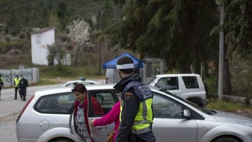 Imagen de un control en la frontera de Quintanilha.