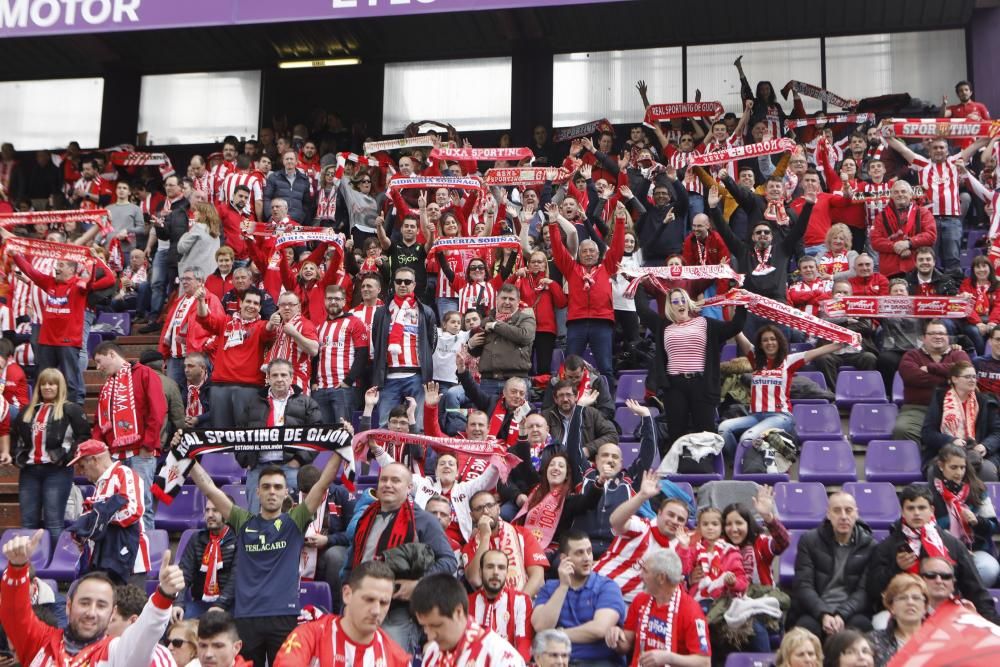 Así apoya La Mareona al Sporting en el José Zorrilla