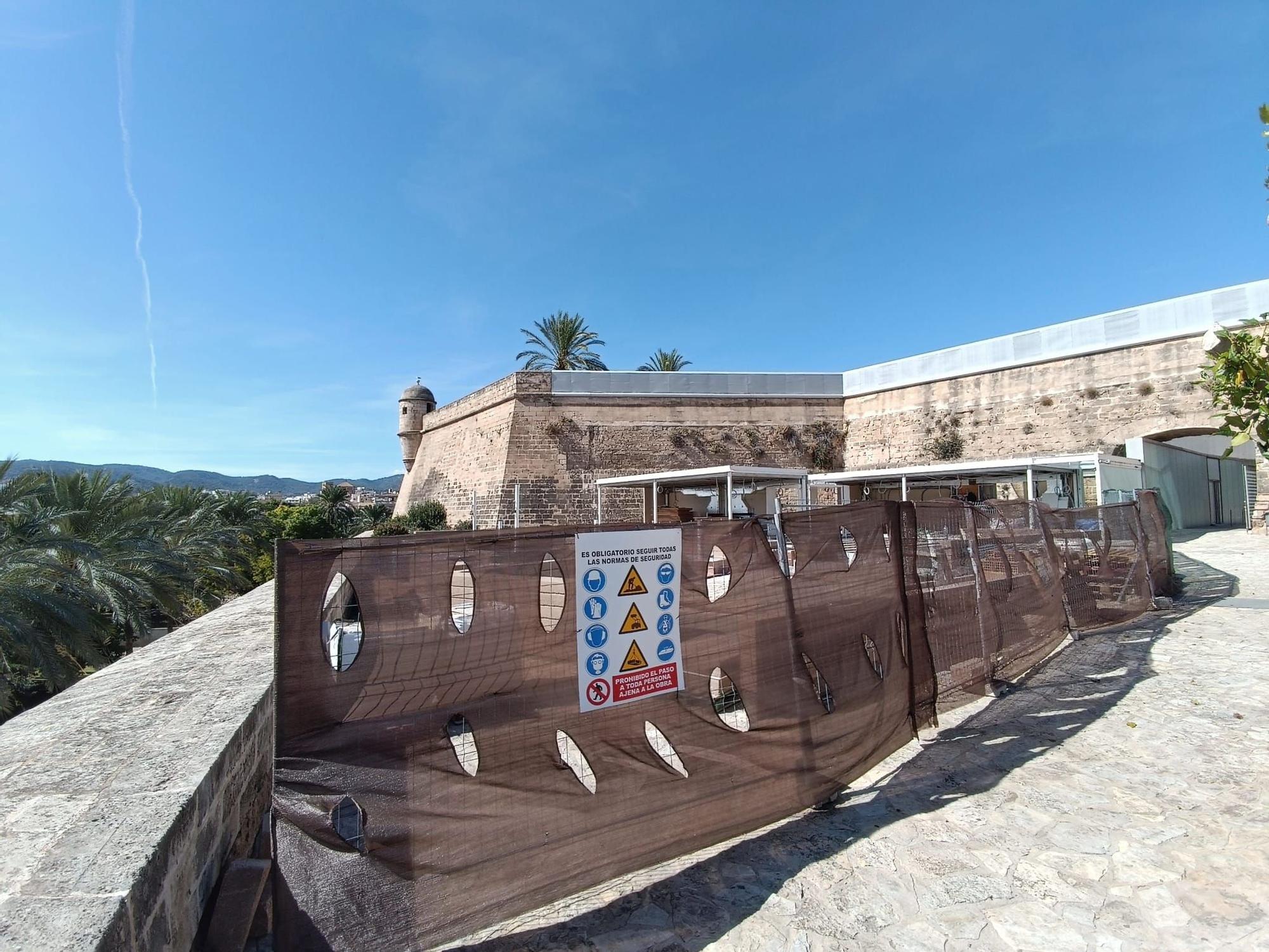 Las fotos de las obras del nuevo retaurante beach club del museo Es Baluard de Palma que el Consell ha paralizado