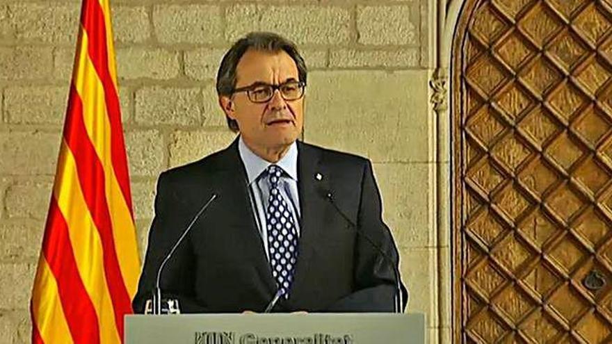 Artur Mas, en una compareixença quan era president de la Generalitat