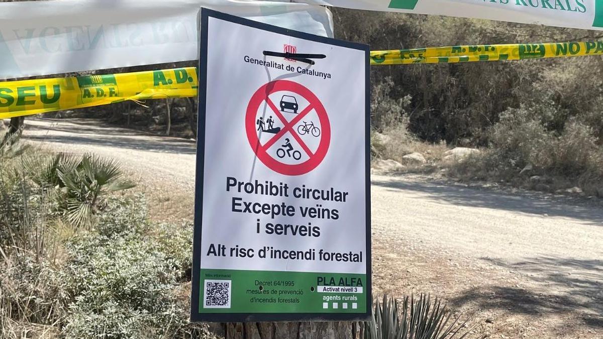 Actualment l'Empordà es troba en un escenari de risc elevat d'incendi forestal.