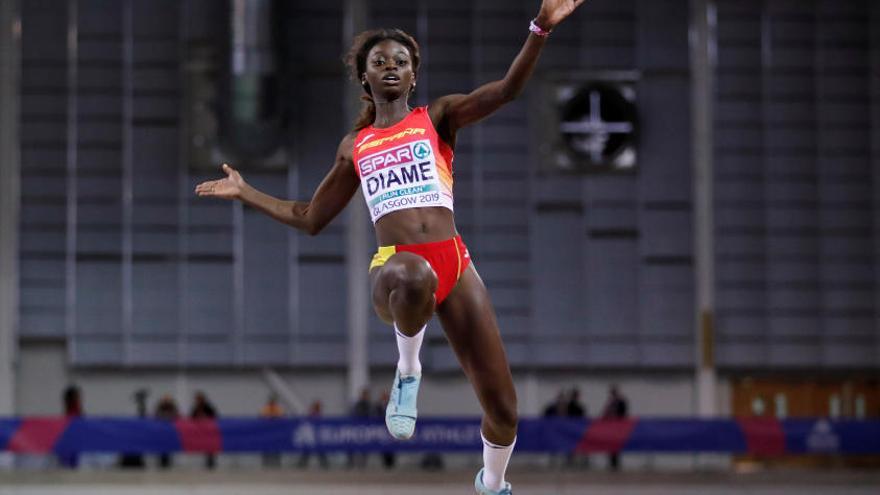 Fátima Diame, a cuatro centímetros de la final de longitud