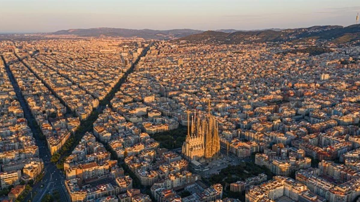 Vista aérea de Barcelona.