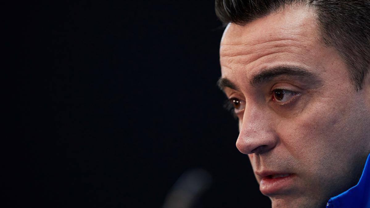 Xavi, en rueda de prensa