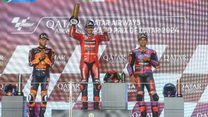 Bagnaia, Binder y Martín, en el podio de Qatar