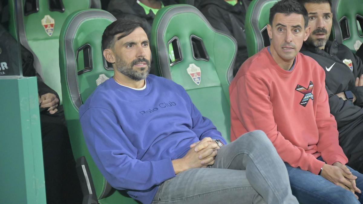 Eder Sarabia en la previa del Elche-Racing de Ferrol