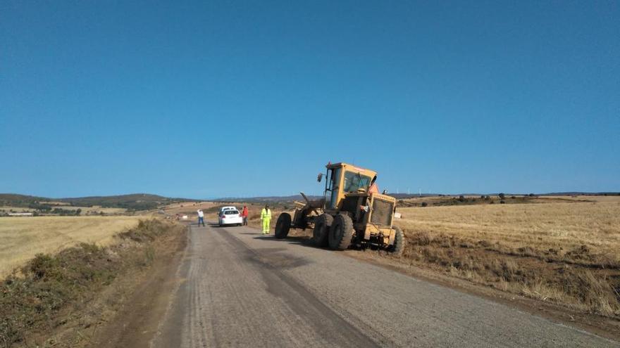 Obras de mejora del camino entre Muga de Alba y Losacio.