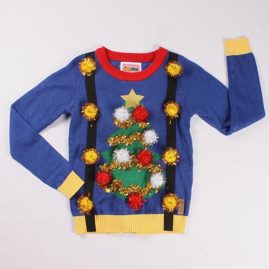 Ugly Christmas Sweater Day. Con árbol