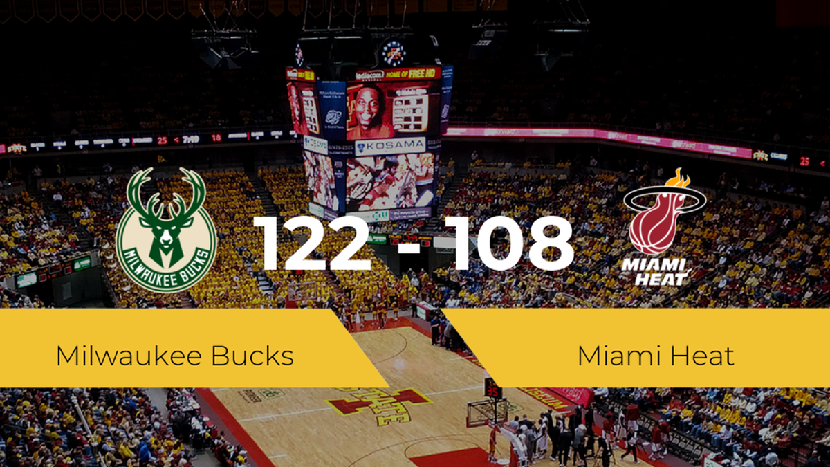 Milwaukee Bucks se queda con la victoria frente a Miami Heat por 122-108