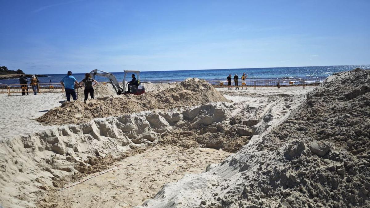 Die Suche nach Milizionären aus dem Bürgerkrieg am Strand von Sa Coma.   | FOTO: DM