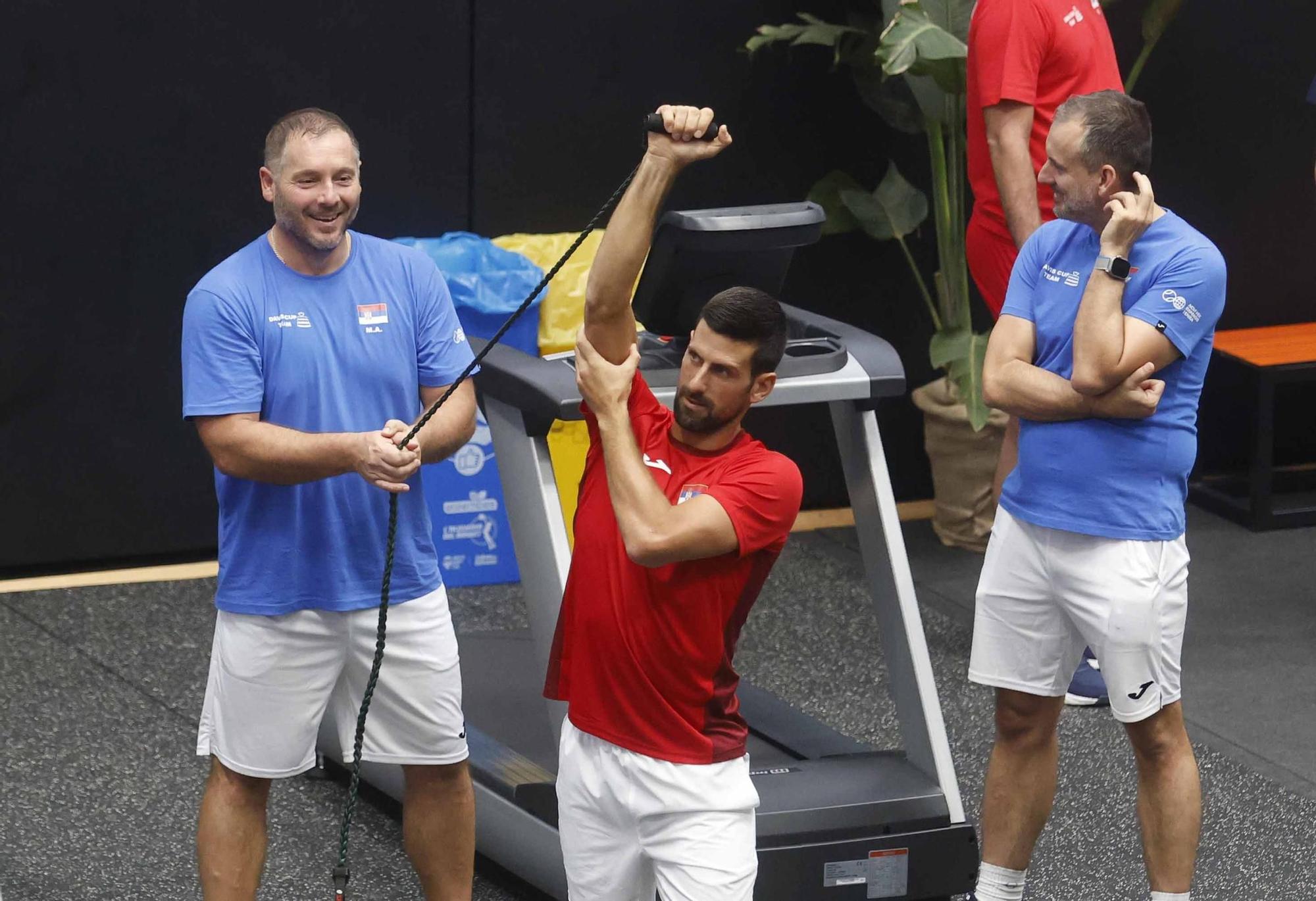 Segunda jornada de Copa Davis, ya con Djokovic entrenando en L´Alqueria