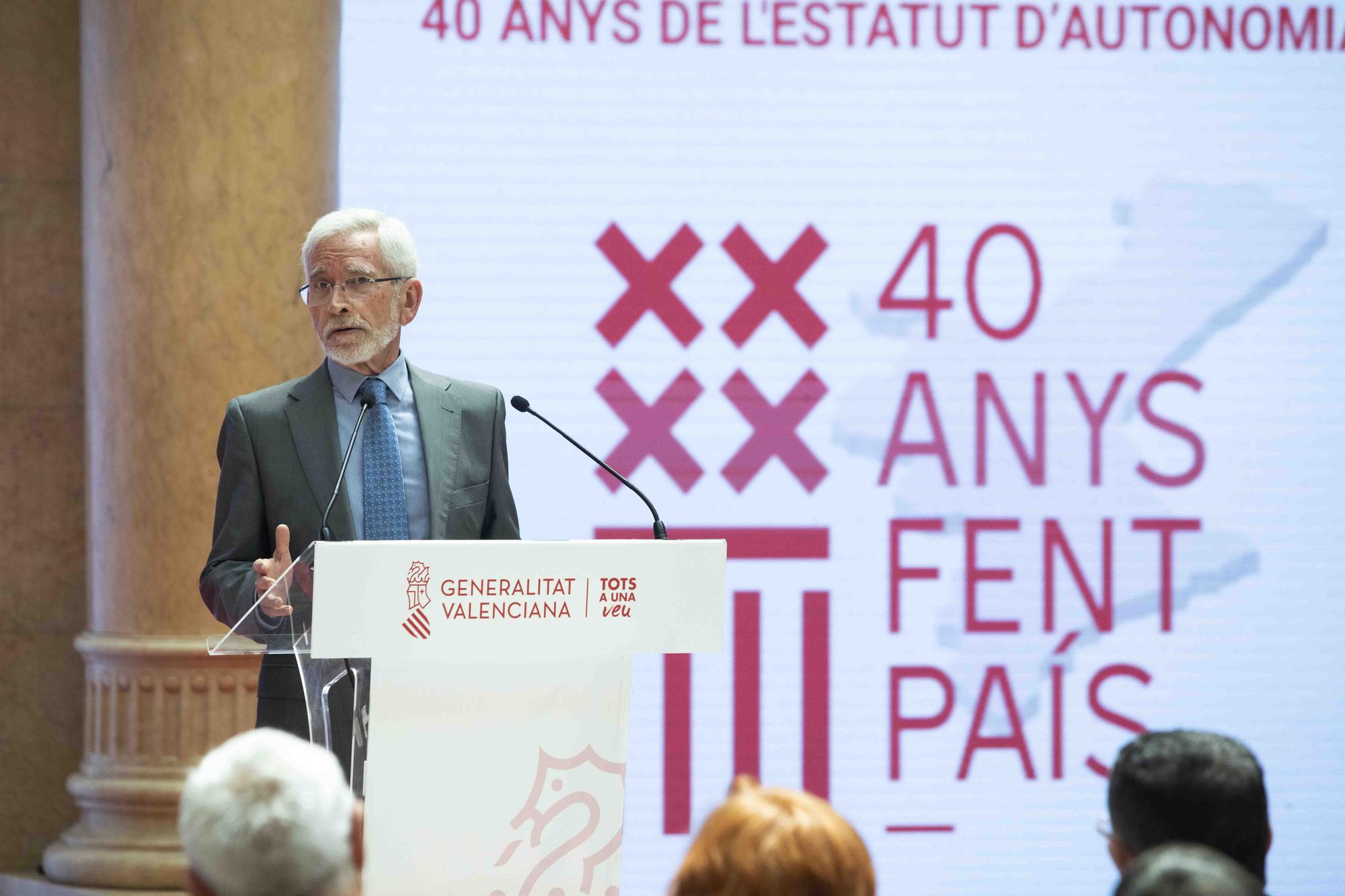 Acto de conmemoración del 40 aniversario del Estatut d'Autonomia de la Comunitat Valenciana