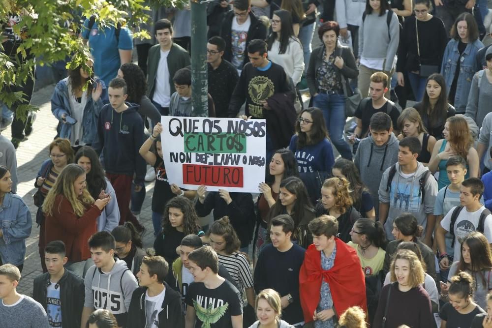 Protestas en A Coruña contra Lomce y reválidas