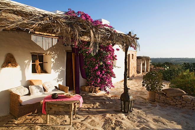 Casas encaladas en Formentera