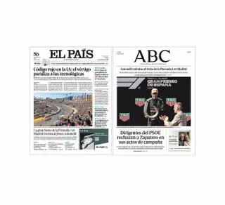 Enric Mas hace historia en la Vuelta; Madrid y su Fórmula 1 se llevan las portadas