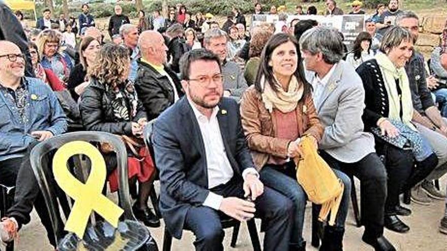 El vicepresident de la Generalitat, Pere Aragonès, amb la diputada Marta Vilalta