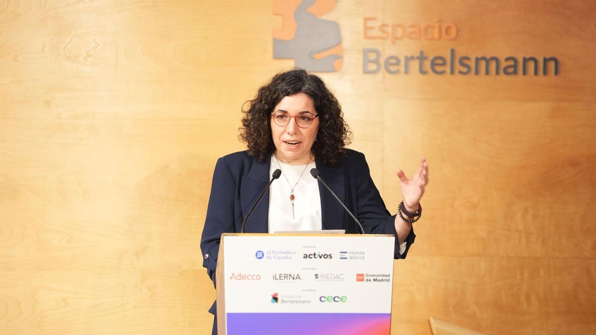 Pilar Ponce, presidenta del Consejo Escolar de la Comunidad de Madrid, durante su intervención en el encuentro ‘La nueva FP: retos y oportunidades’.