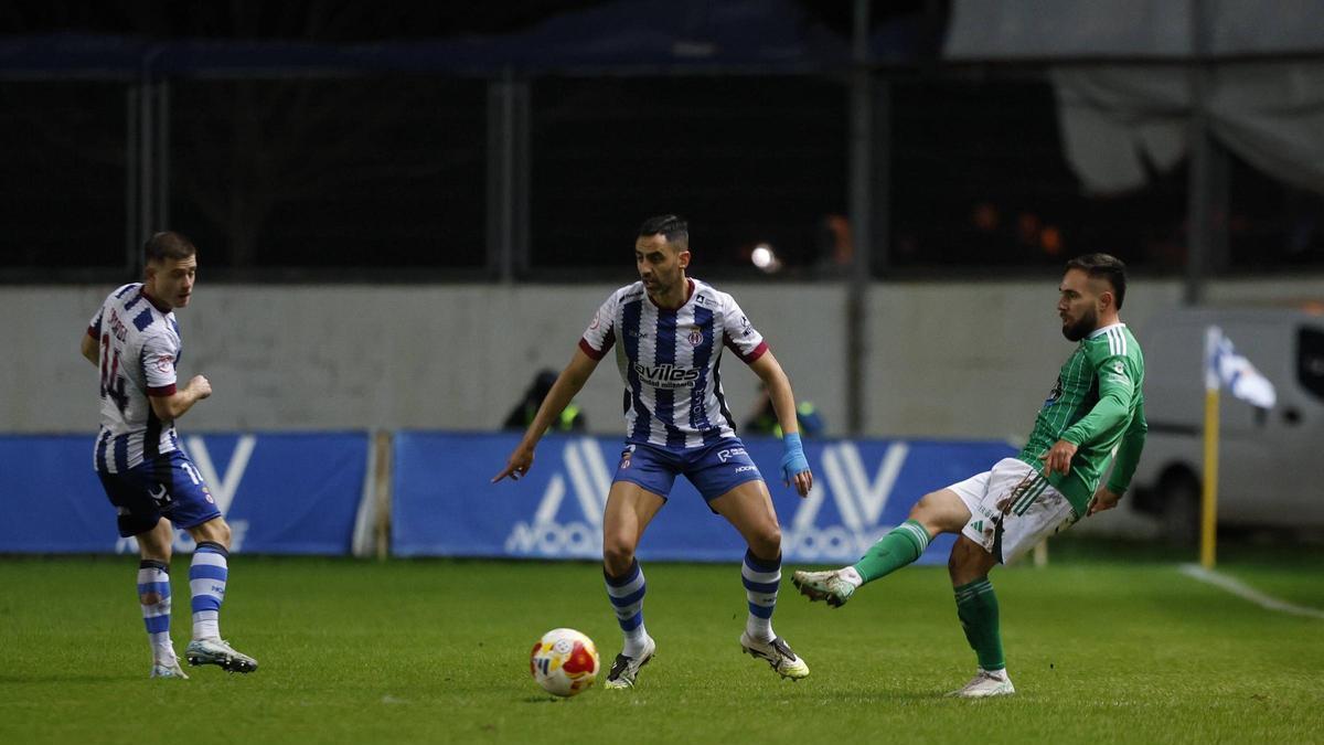 Viti, durante el partido contra el Racing de Ferrol