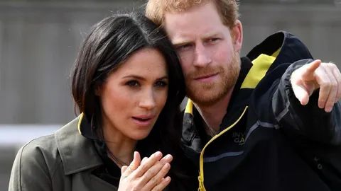 Una imagen de Meghan Markle y el príncipe Harry.