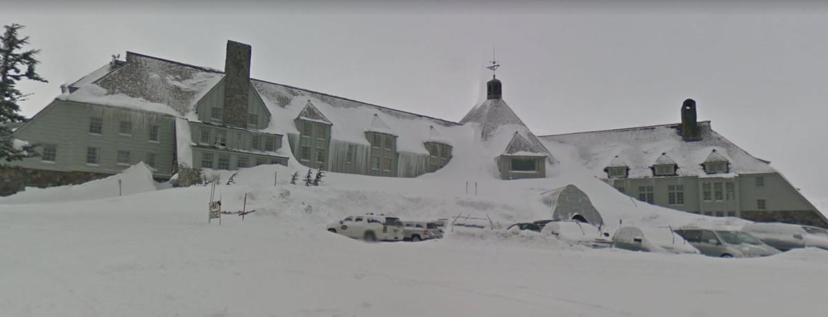 Timberline Lodge y la estación de esquí desde Google Earth