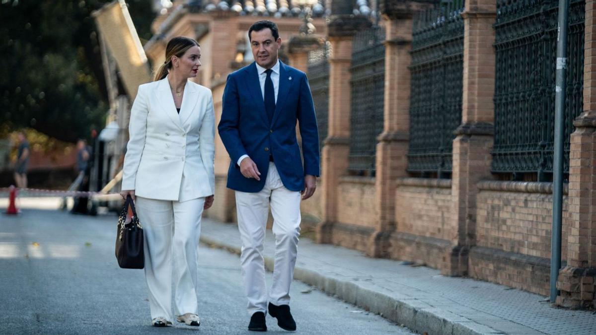 Marga Prohens se reunió ayer viernes con el Juanma Moreno en el Palacio de San Telmo.