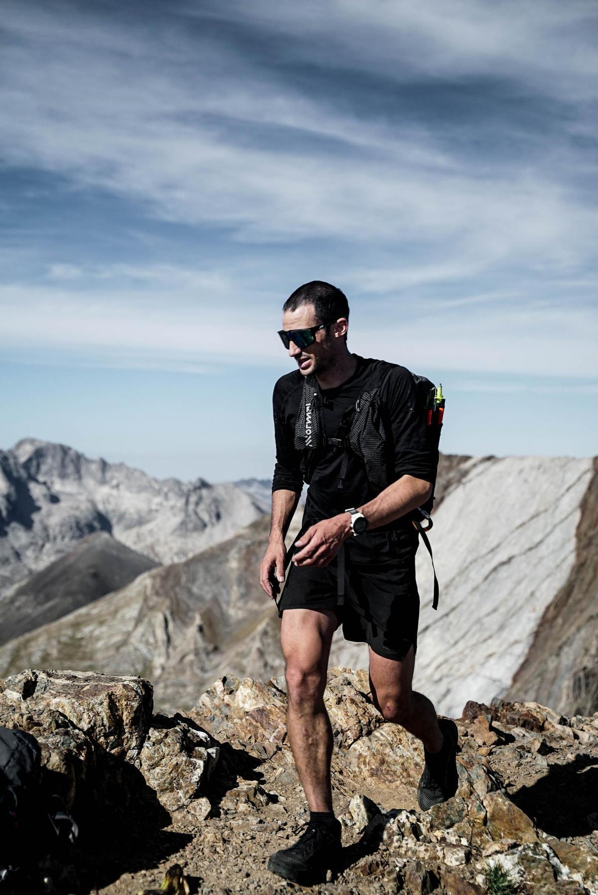 Kilian Jornet en una etapa del seu repte pel Pirineu