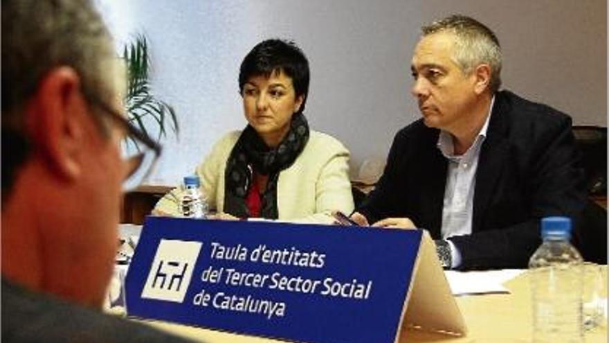 Pere Navarro, ahir en l&#039;acte que va fer les declaracions sobre el cas Treball.